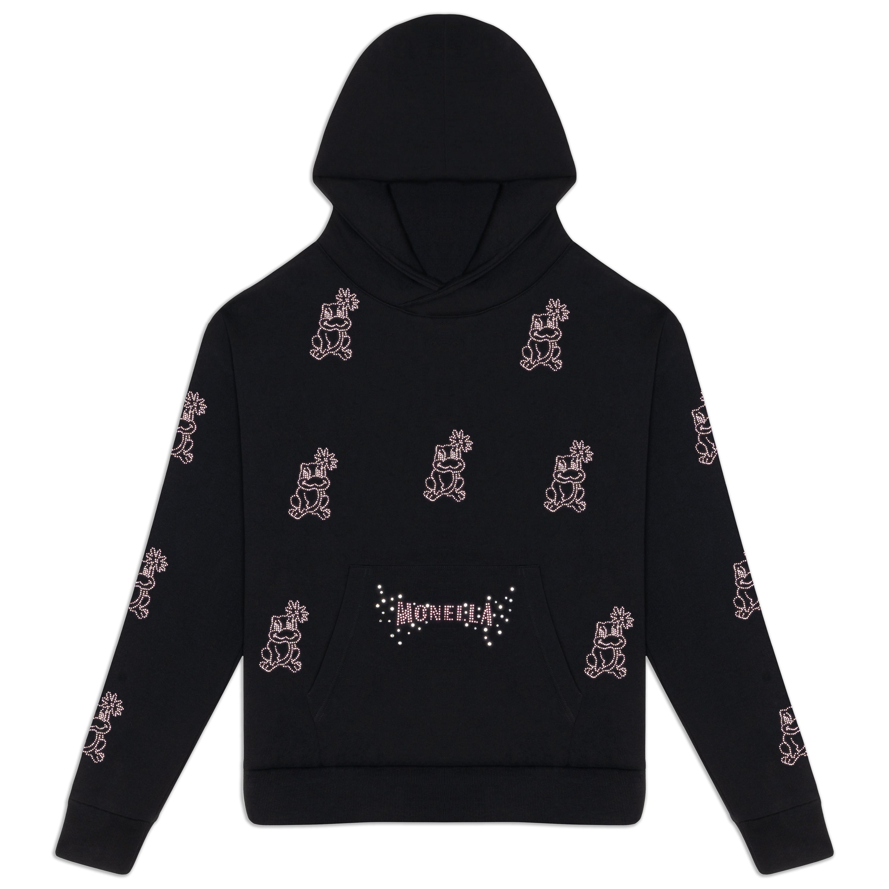 Froggy Crystal Hoodie - Black