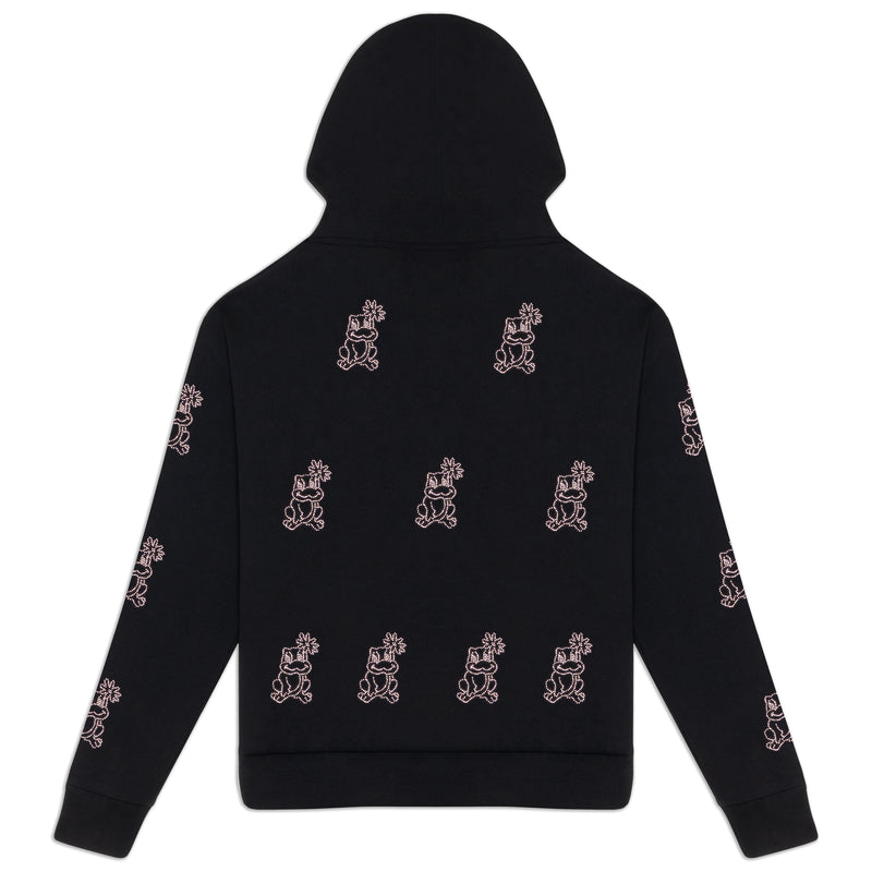 Froggy Crystal Hoodie - Black