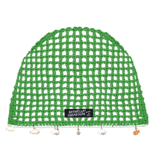 Crochet Charm Beanie - Verde