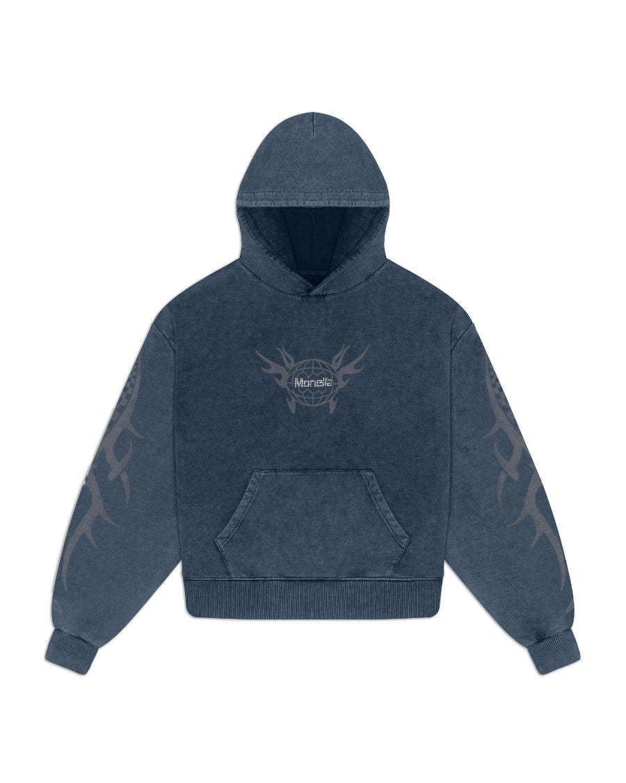 Flame Hoodie - Washed Blue