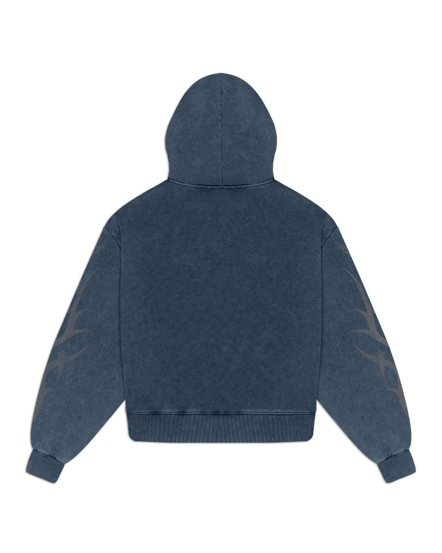 Flame Hoodie - Washed Blue