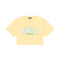 T-shirt crop Monella College - Giallo