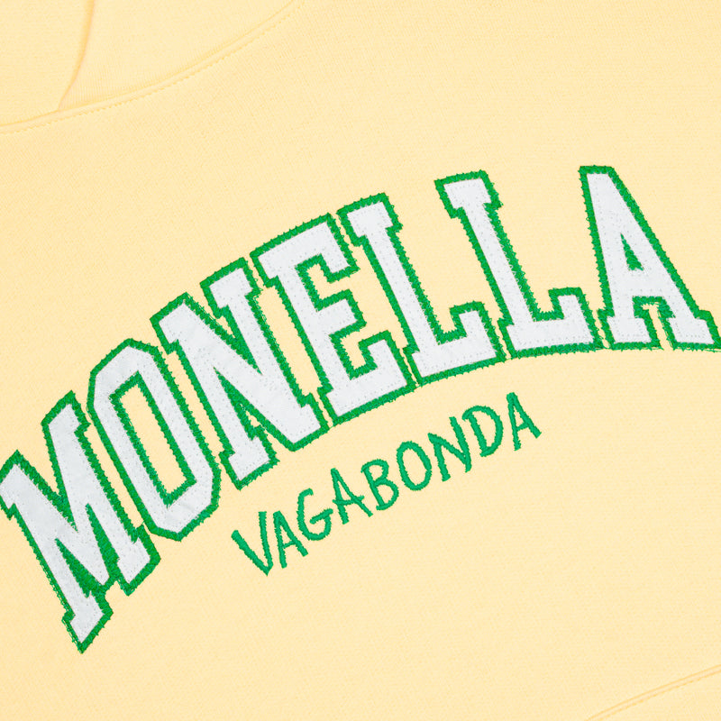 T-shirt crop Monella College - Giallo