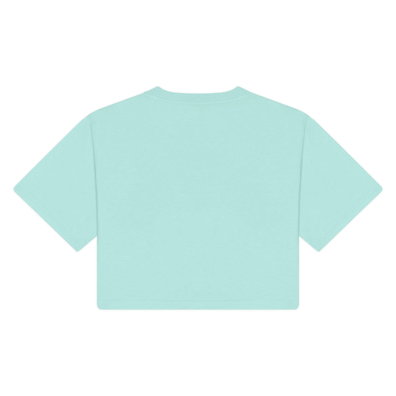 T-shirt crop Monella College - verde acqua