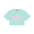 T-shirt crop Monella College - verde acqua