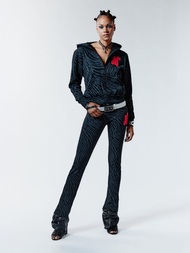 ZEBRA BITE HOODIE - BLACK