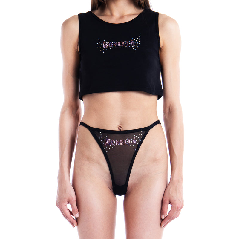 Tank Crop Top - Black