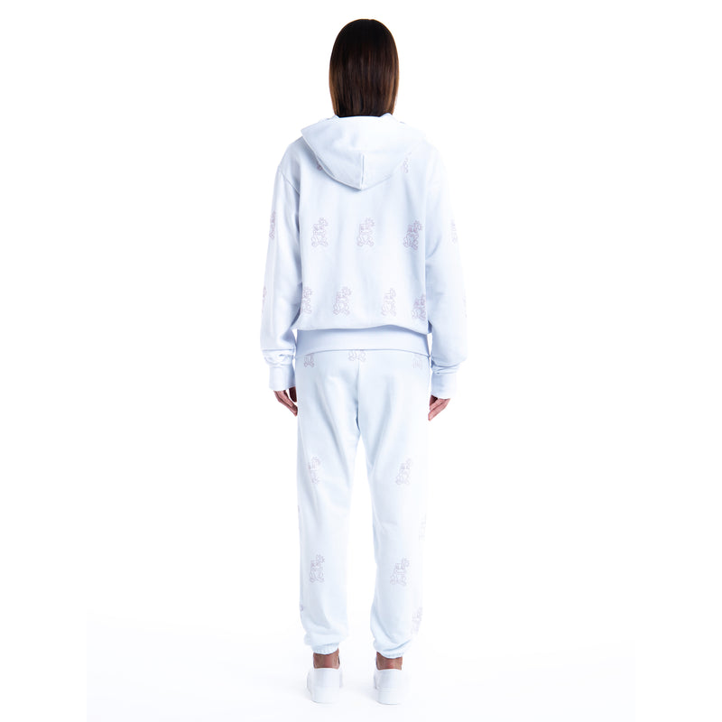 Froggy Crystal Hoodie - White