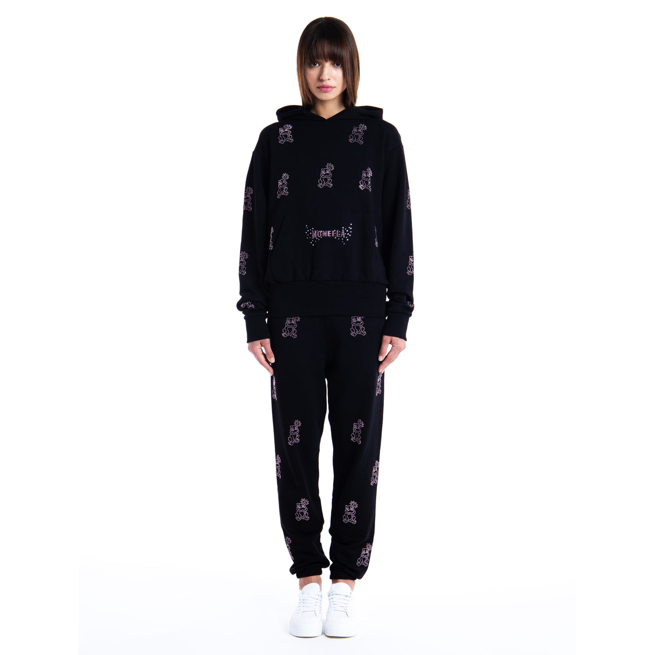 Froggy Crystal Joggers - Black