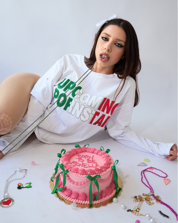 Upcoming Pornstar Double Longsleeve White