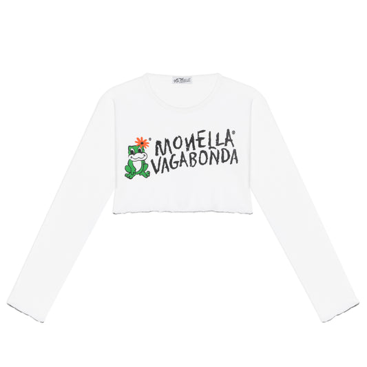 Vintage Cropped shirt Monella Vagabonda - Bianco