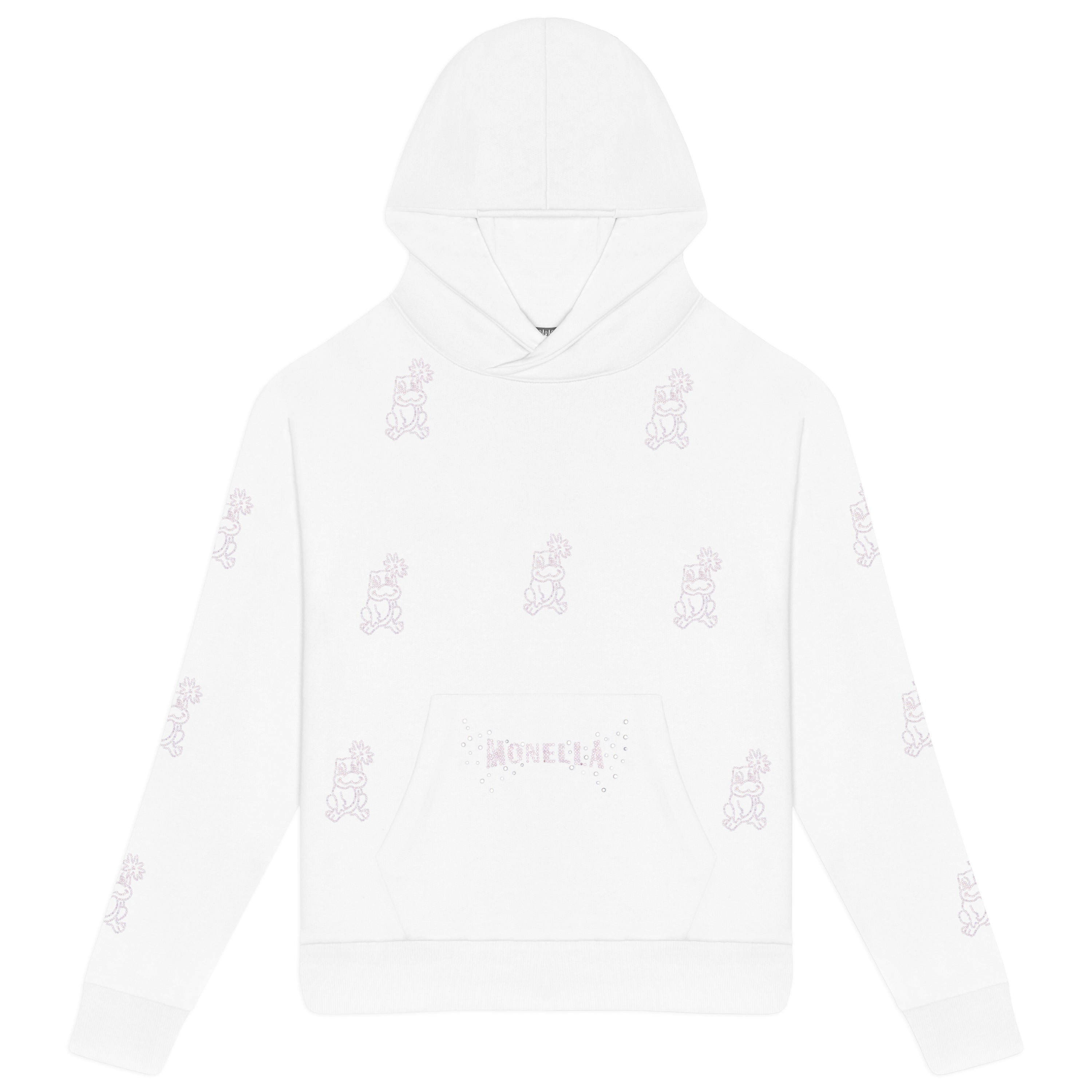 Froggy Crystal Hoodie - White