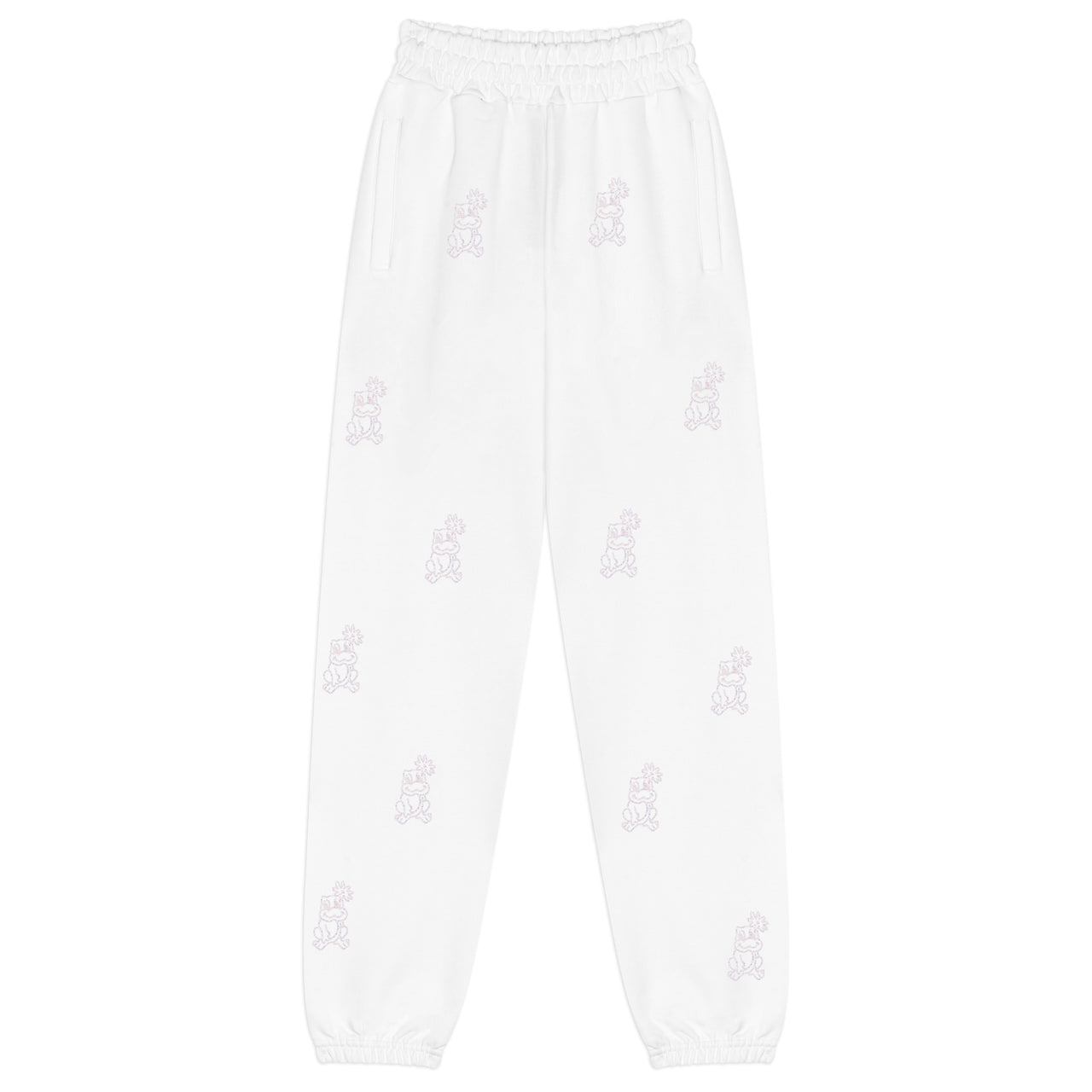 Froggy Crystal Joggers - White